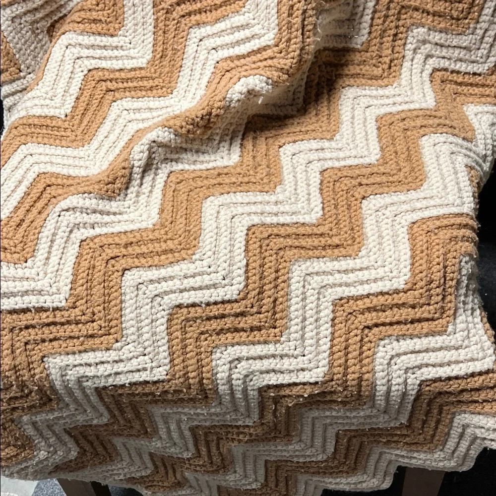 Handmade Chevron Patterned Lap Blanket